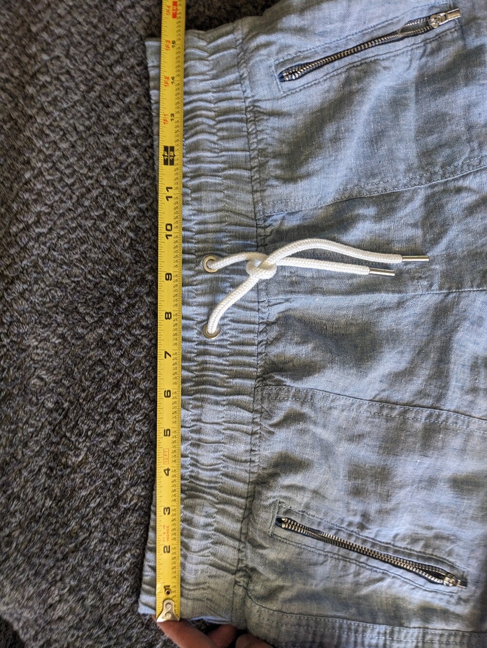 Athleta Cabo Linen Jogger Chambray Blue Size 6P - Picture 11 of 13
